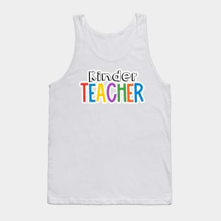 Rainbow Kindergarten Teacher Tank Top